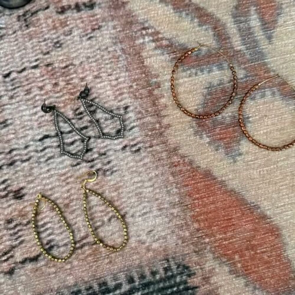 3 pairs of vintage earrings lot bundle 1970’s-1990’s